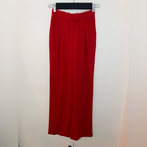 Aritzia babaton red Sadiki high waisted wide leg trouser - Picture 12 of 15
